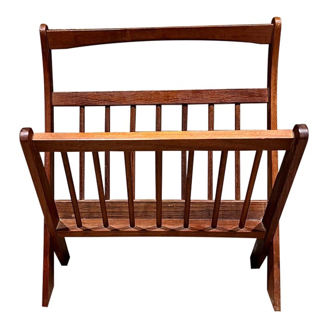 Sculptural Teakwood Magazine Rack Ernest Sohn for Etco Danish Mid-Century Modern For Sale