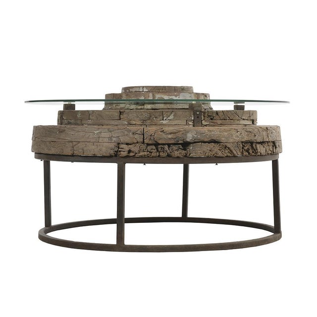 Coffee table made from an old industrial mould. This piece is designed in the style of the selected designer and/or...