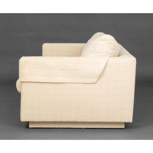 Modern White Upholstered Two-Seat Sofa For Sale - Image 9 of 10
