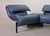 Italian Three-Seat Flexible Veranda Sofa in in Petrol Blue Leather by Vico Magistretti for Cassina, 1980s For Sale - Image 14 of 18