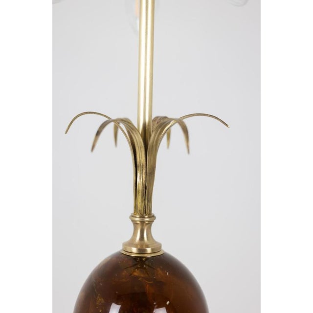 1970s Vintage Egg Lamp in Fractal Resin and Bronze from Maison Charles, 1970 For Sale - Image 5 of 9