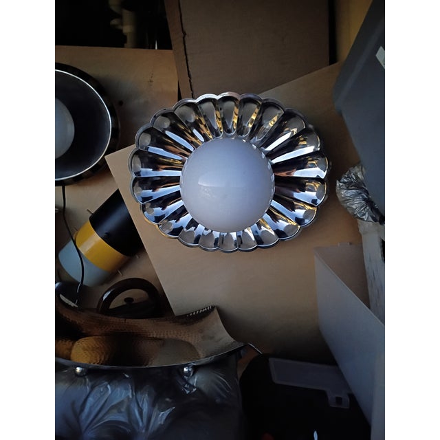 Mid-Century Modern Custom Made Silver Plated Wall Light For Sale - Image 3 of 3