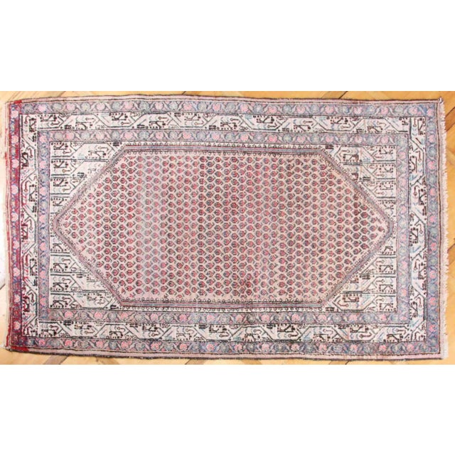 Semi-Antique Middle Eastern Mir Rug For Sale - Image 9 of 9