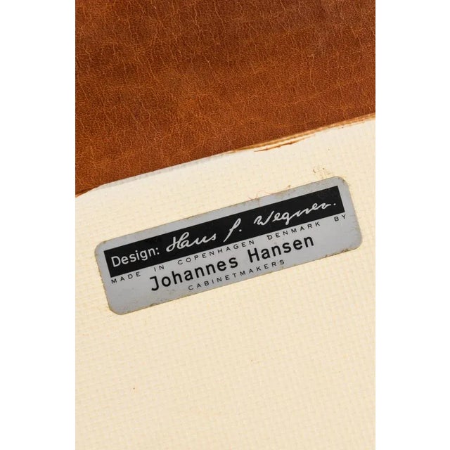 Armchair in Steel and Original Leather attributed to Hans Wegner, 1970s For Sale - Image 9 of 10