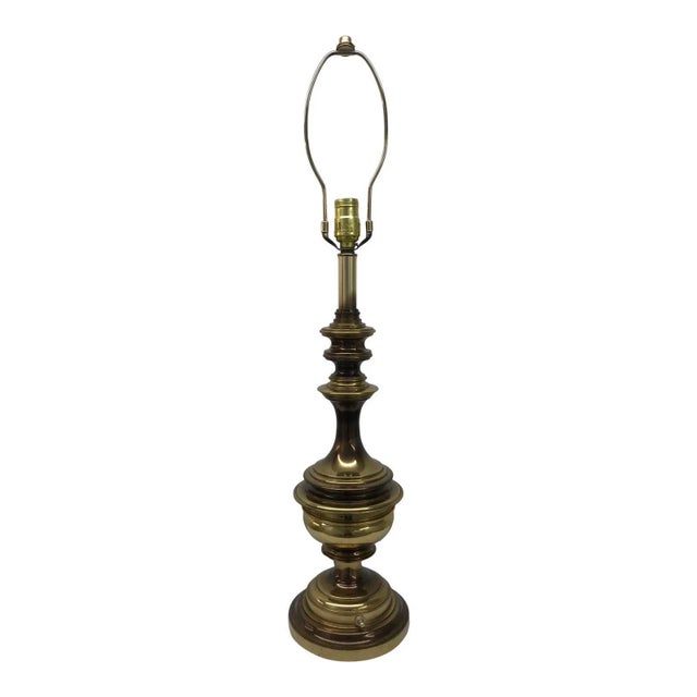 Mid-Century Modern Solid Brass Table Lamp Manner of Stiffel For Sale - Image 13 of 13