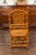 English English 1890s Bamboo Slipper Chair with Fan Back, Rattan Seat and Casters For Sale - Image 3 of 12
