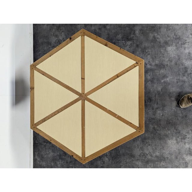 Octagonal Handcrafted Coffee Table in Pine For Sale - Image 5 of 7