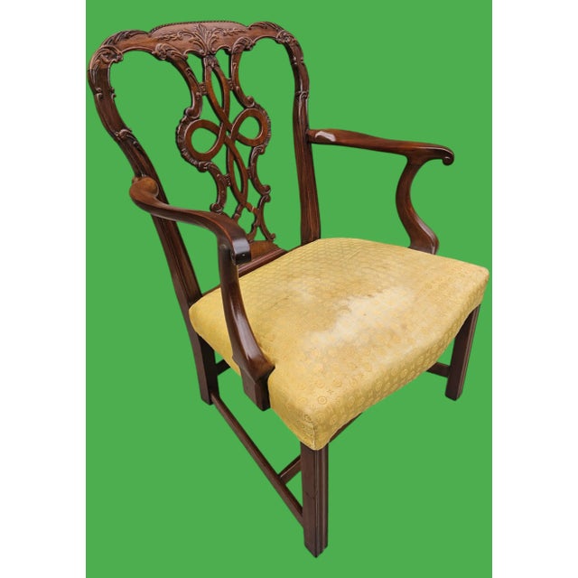 This 19th-Century Georgian Style Armchair - A Masterpiece of Elegance and Craftsmanship is a unique and remarkable piece...