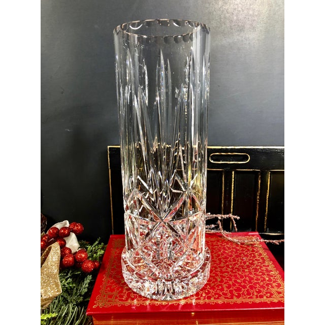 Cut Crystal Vintage Tall Hurricane Candle Holder With Low Stand Chairish