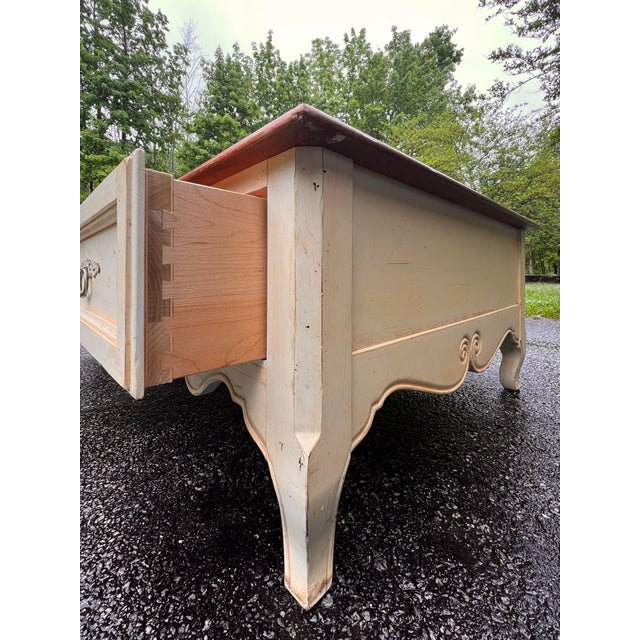 Ethan Allen Country French 4 Drawer Coffee Table For Sale - Image 9 of 10