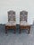 Vintage French Style Hand Pegged Mutton Leg Tapestry Upholstery Chairs. These tall dining chairs with arched backs are...