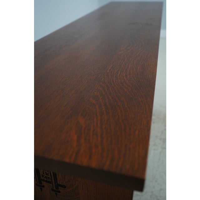 Wood Stickley 1 Drawer Mission Oak Console Bookcase Table ~ Rare For Sale - Image 7 of 17