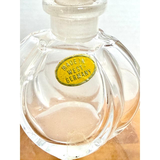 Transparent 1940s Towle Old Master Pattern SterlingTop Crystal Perfume Bottles For Sale - Image 8 of 9