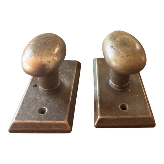 Hand Cast Rocky Mountain Hardware Door Knobs - a Pair For Sale