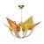 Mid 20th Century Italian Murano Style Art Glass Leaf Chandelier in Amber and Brown – 6 Light For Sale