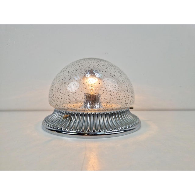 Metal Vintage Ceiling Lamp in Chrome and Glass from Hillebrand Lighting, 1960s For Sale - Image 7 of 11
