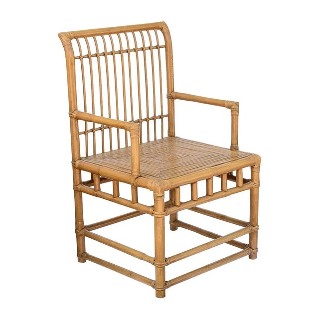 Just in! Great lookin pair of Italian mid-century Bamboo & Rattan Large Arm Chairs. These chairs are quite impressive....