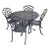 Patio Dining Set, Cast Aluminum, With Table and 4 Chairs in Very Good Condition For Sale
