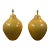 1970s Organic Modern Yellow Ceramic Lamps - a Pair For Sale