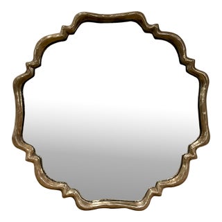 Modern Oxidized Silver Finished Valentia Wall Mirror For Sale