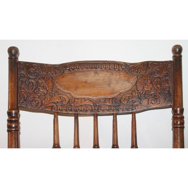 19thc Ranch Style Pressed Back Chairs, Set of Four For Sale - Image 12 of 15