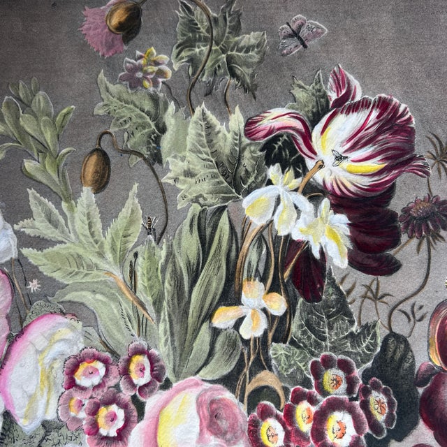 Unframed Chromolithograph Print of a Bouquet of Flowers by Joseph Nigg For Sale In New York - Image 6 of 8