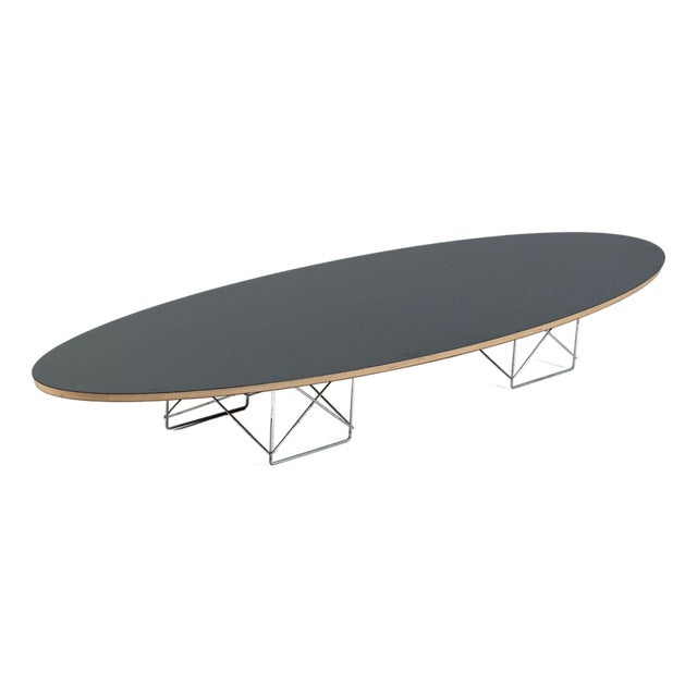 Eames Surfboard Etr Coffee Table for Herman Miller, Black Mid Century Modern Table For Sale