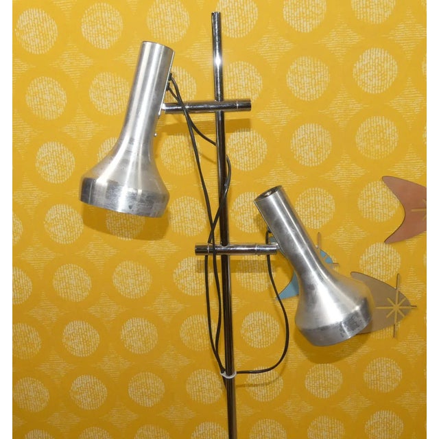 Metallic Silver Floor Lamp from SLZ Swisslamps International, 1970s For Sale - Image 10 of 12