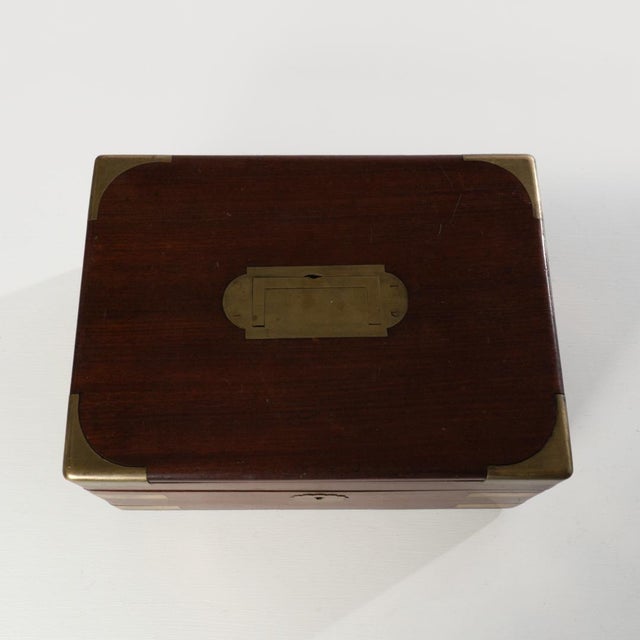 19th Century English Mahogany Brass Bound Box For Sale - Image 6 of 7