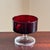 Ruby Red Vintage French Luminarc Ruby Red Coupe Glasses — Set of 6 For Sale - Image 8 of 11