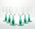 Vintage Green Christmas Tree Stem Set of 6 Wine, Water or All Purpose Glasses Excellent condition. No chips, cracks, or...