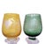 1990s Gulla Skruf Green & Yellow Wine Goblets - A Pair For Sale - Image 5 of 7