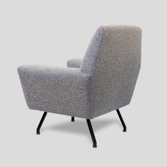 Metal Set of Armchairs attributed to Lenzi, 1950s For Sale - Image 7 of 9