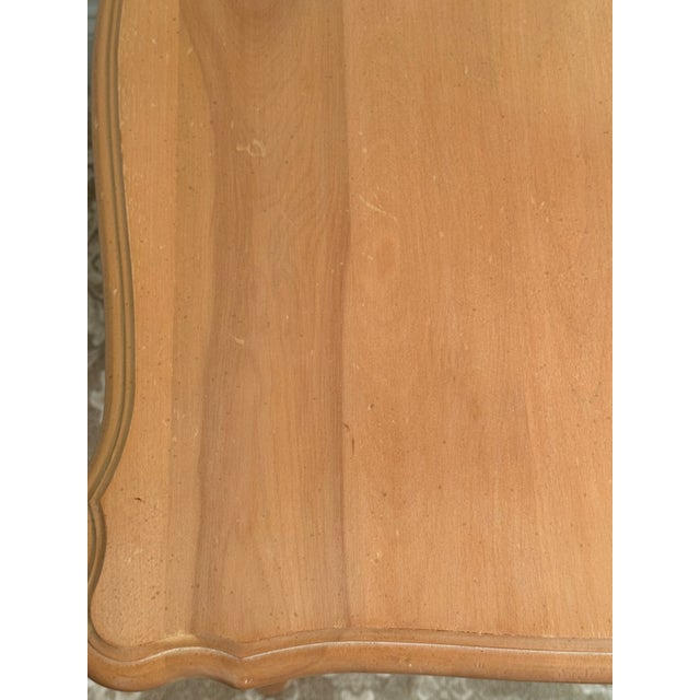 1990s Ethan Allen Country French Side Table Birchwood W/Maker's Mark For Sale In Santa Fe - Image 6 of 16