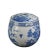This gorgeous blue and white porcelain jar is adorned with beautifully hand painted plants, flowers, and butterflies....