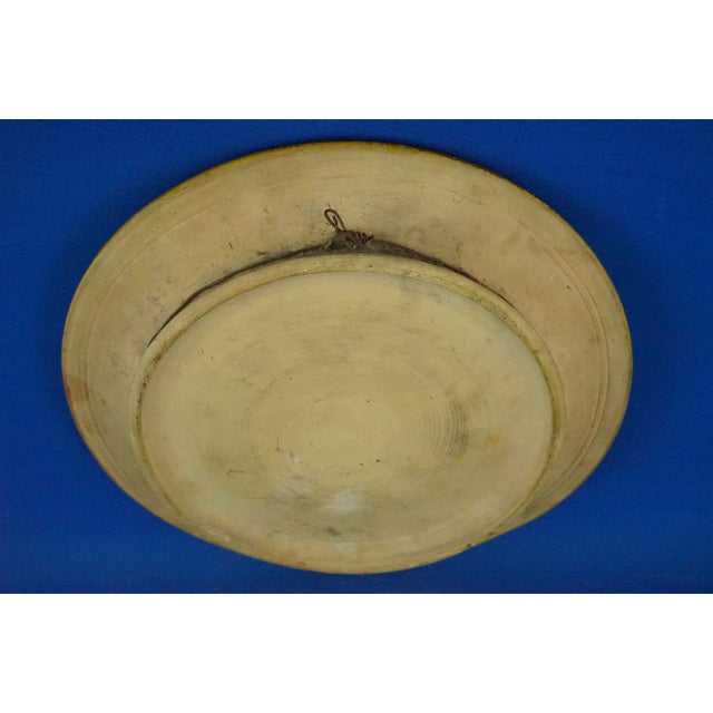 Terracotta Plate with Arabic Painting attributed to Goldscheider, Austria, Early 1900s For Sale - Image 14 of 16