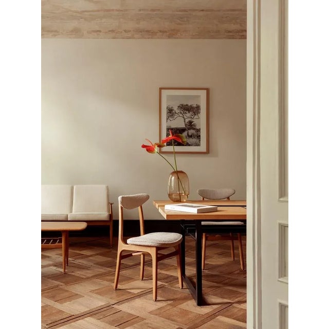 Early 21st Century 200-190 Chair in Wood and Cream Bouclé, 2023 For Sale - Image 5 of 7