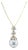 10mm Dangling Pearl Necklace with Diamond Accents For Sale