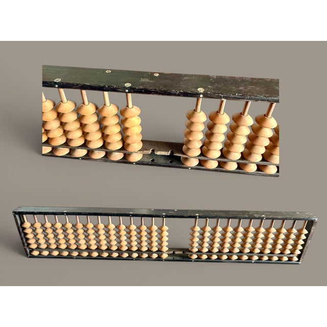 Antique Japanese Soroban Abacus-Wood Counting Frame-Meiji Taisho Office-Library For Sale - Image 9 of 11