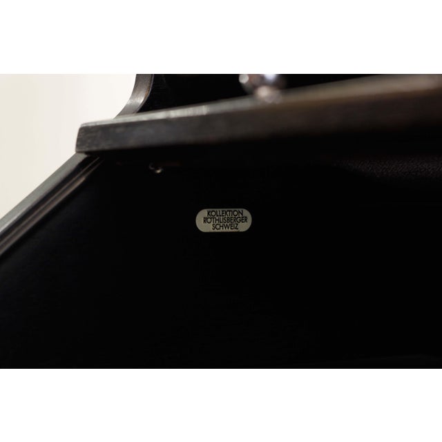 Postmodern secretary desk in black-stained mahogany. Designed by Hans Eichenberger for the Röthlisberger Collection,...