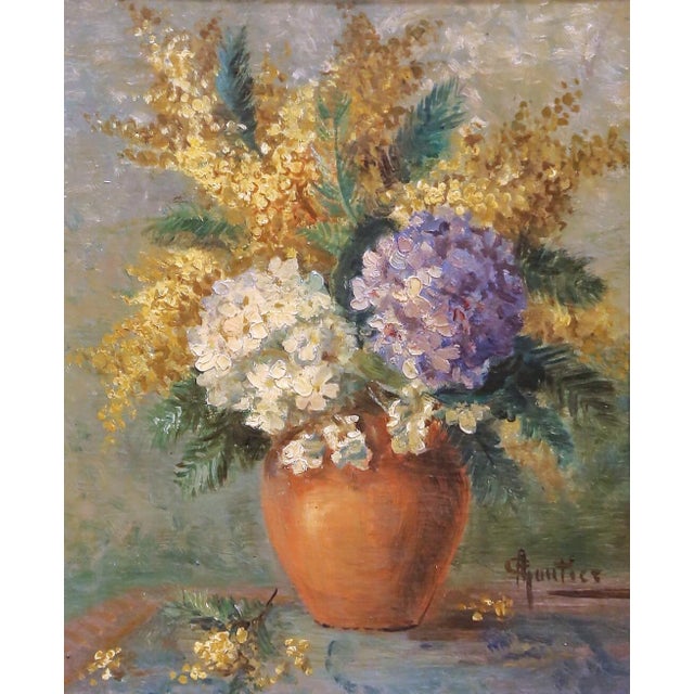 French 19th Century French Floral Still Life Oil Painting Signed Adeline Gautier For Sale - Image 3 of 10