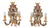 Floral Two-Armed Wall Lights, Italy, 1970s, Set of 2 For Sale