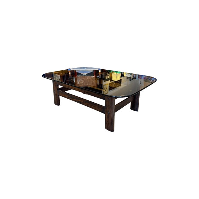 Mid-Century Modern MCM Dark Wood Coffee Table For Sale - Image 3 of 7