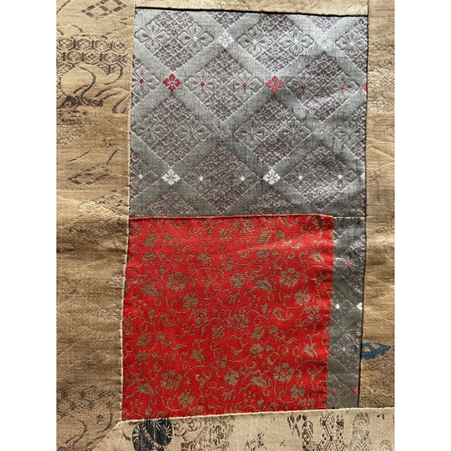 Antique Japanese Silk Kesa Monk's Robe with Patchwork Meiji Era For Sale - Image 14 of 16