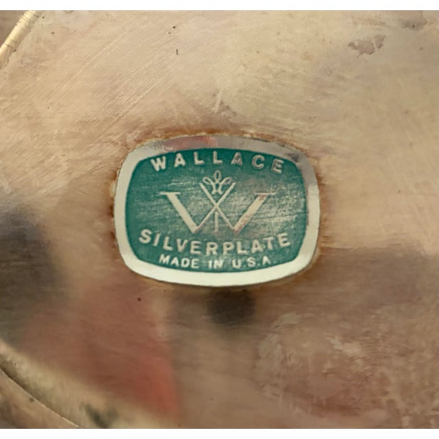 Metal Vintage Silver Plated Meat Serving Palte With Tree Well For Sale - Image 7 of 7