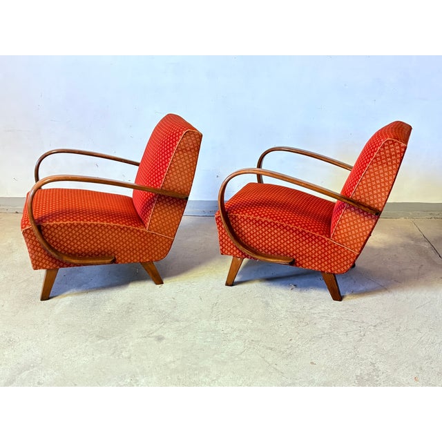 Vintage Armchairs by Jindrich Halabala, 1950s, Set of 2 For Sale - Image 3 of 6