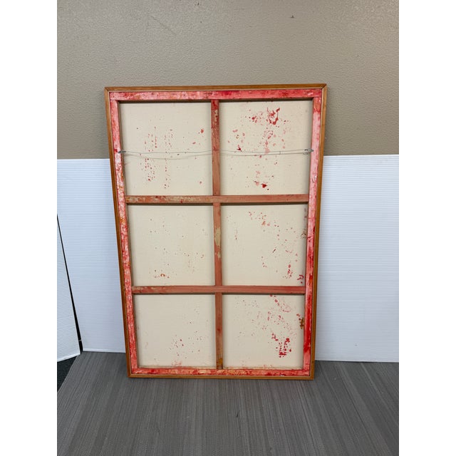 Orange Abstract Expressionism Acrylic on Canvas, Framed For Sale - Image 8 of 12
