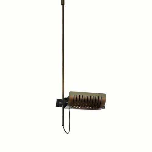 Suspension lamp 'Colombo' designed by Joe Colombo in 1970. Ceiling lamp giving direct and indirect light, chromium-plated...