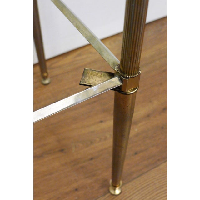 Regency Style Side Table in Glass and Marble, 1970s For Sale - Image 11 of 15