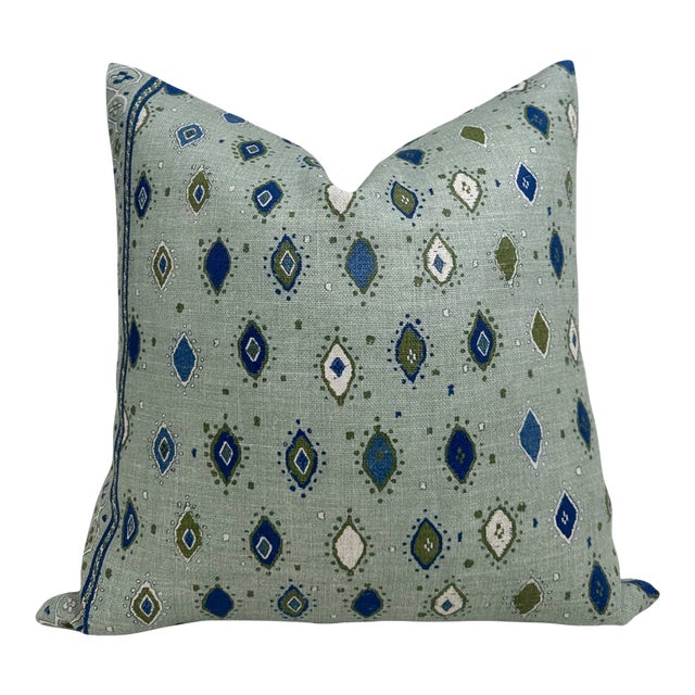 Oona Linen Pillow Cover in Ocean, 20x20 Pillow For Sale